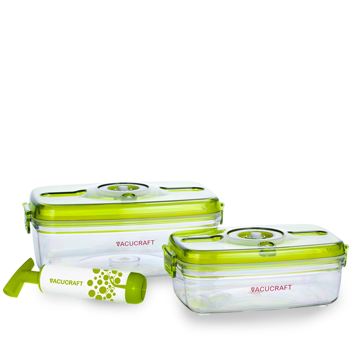 3-Piece Set Assorted Glass Vacuum Containers - Creative Kitchen Fargo