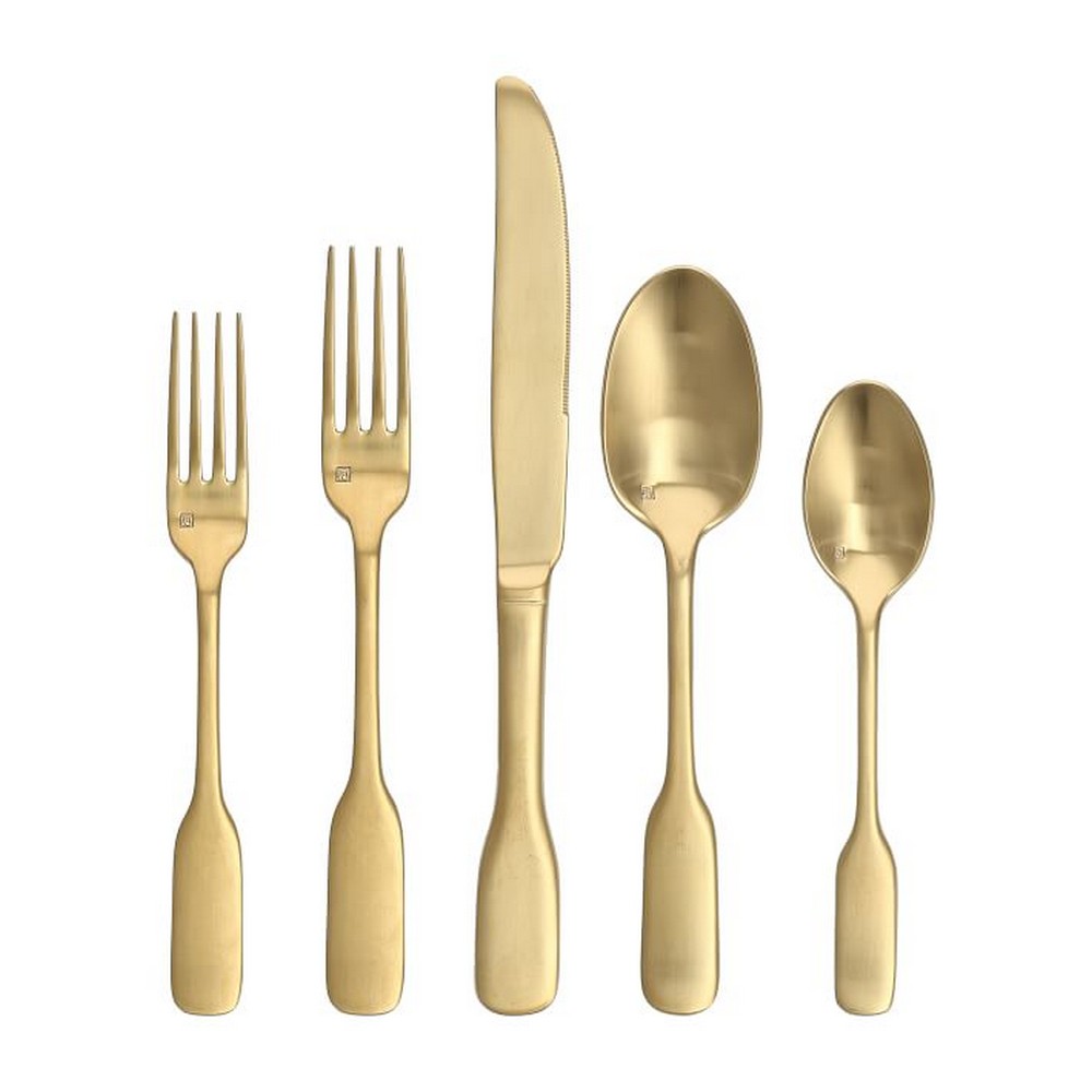 Ashton Brushed Gold Flatware 20 Piece Service for 4 Finkelman s