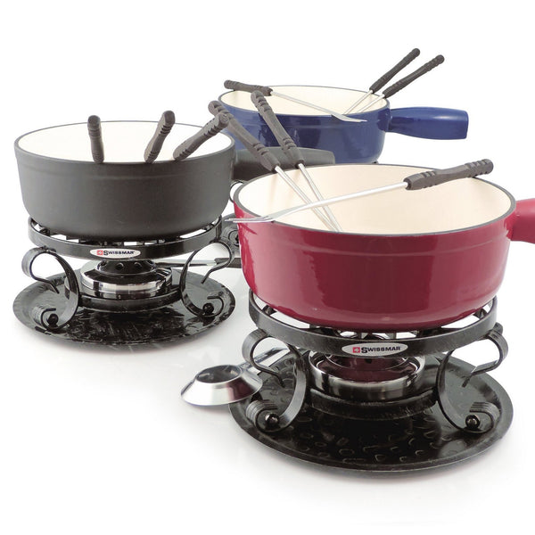 Swissmar Gruyere Cheese Black Fondue Set 9-Piece